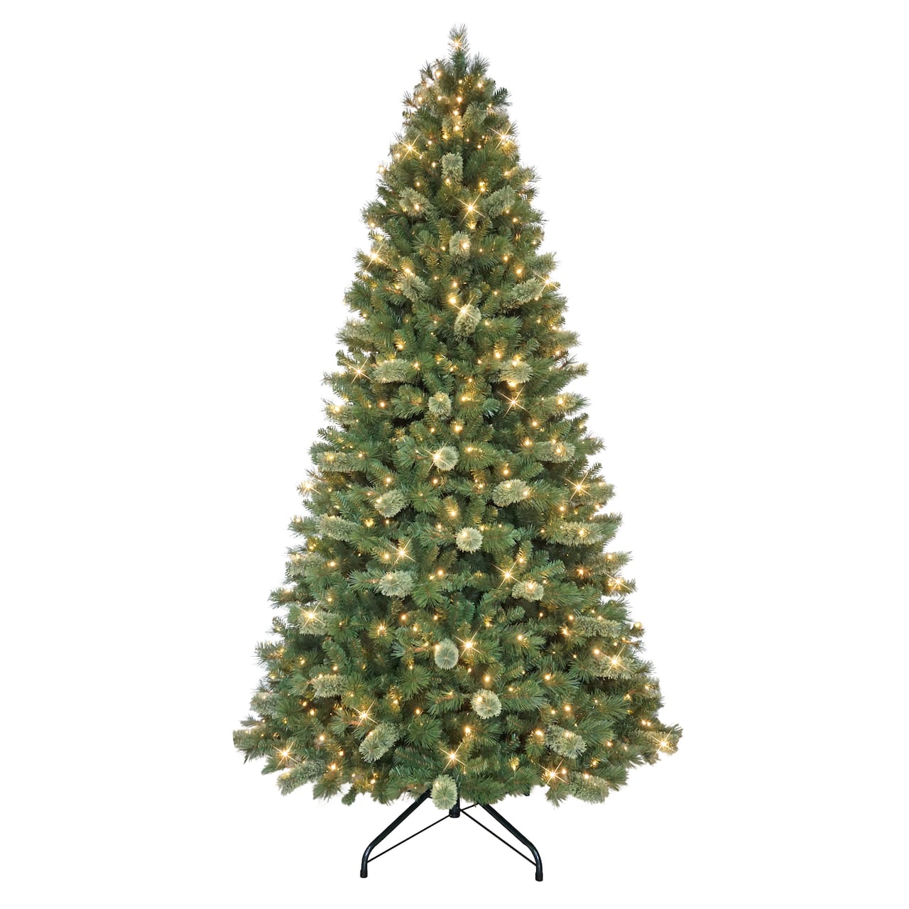 9ft. Pre-Lit Green Artificial Teton Pine Tree, Warm White LED Lights